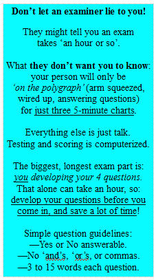 Actual polygraph time Los Angeles